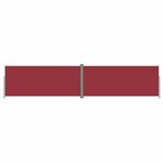 vidaXL Auvent latéral rétractable Rouge 220x1000 cm