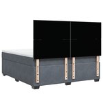 vidaXL Sommier à lattes de lit et matelas Gris foncé 180x200cm Velours