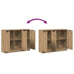 vidaXL Buffet chêne artisanal 90 5x30x70 cm bois d'ingénierie