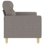 vidaXL Canapé à 2 places Taupe 140 cm Tissu