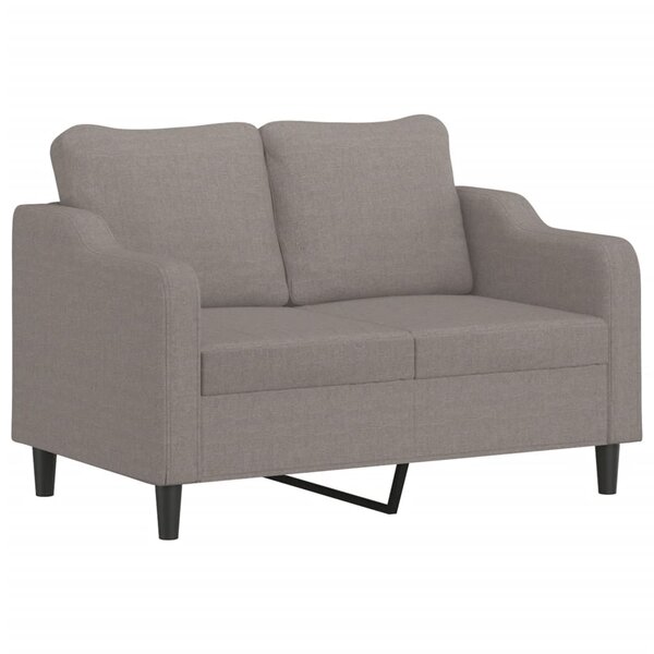vidaXL Canapé à 2 places Taupe 120 cm Tissu