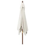 vidaXL Parasol de jardin avec mât en bois sable 300x300x273 cm