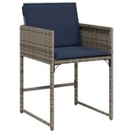 vidaXL Ensemble de salle à manger pour jardin 5 Pièces Gris Poly rotin