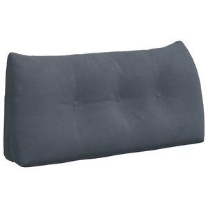 vidaXL Coussin de Dos Gris foncé 100 x 24 x 50 cm Velours