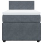 vidaXL Sommier à lattes de lit et matelas Gris foncé 80x200 cm Velours