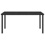 vidaXL Table de Jardin Noir 160 x 80 x 73 cm Teck massif