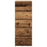 vidaXL Buffet avec tiroirs vieux bois 37 5x35x99 cm bois d'ingénierie