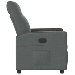 vidaXL Fauteuil inclinable Gris foncé 69 x 86 x 100 cm tissu
