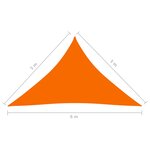 vidaXL Voile de parasol Tissu Oxford triangulaire 5x5x6 m Orange