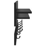 vidaXL Porte-manteau mural avec étagère avec stockage Chêne noir 90 x 15 x 36 cm
