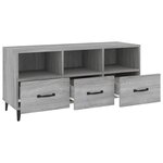vidaXL Meuble TV Sonoma gris 102x35x50 cm Bois d'ingénierie
