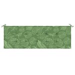 vidaXL Coussin de banc de jardin motif de feuilles 150x50x4 cm