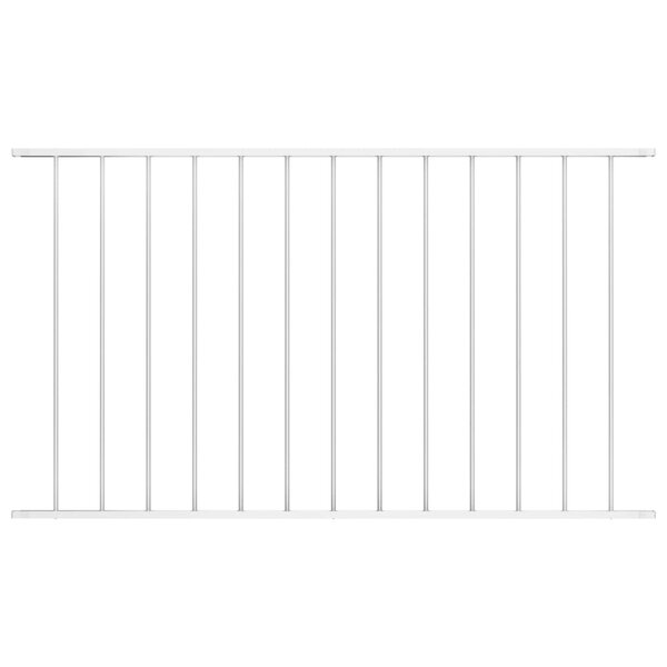 vidaXL Panneau de clôture Acier enduit de poudre 1 7x1 m Blanc