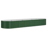 vidaXL Lit surélevé de jardin Acier enduit de poudre 296x80x36 cm Vert