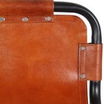 vidaXL Tabourets de bar lot de 2 cuir véritable