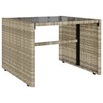 vidaXL Salon de jardin 4 Pièces avec coussins gris clair résine tressée