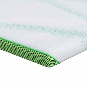 vidaXL Surmatelas Blanc et vert 90 x 190 cm Tissu Jacquard