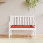 vidaXL Coussin de banc de jardin rouge 110x50x7 cm tissu oxford