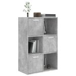 vidaXL Armoire de rangement Gris béton 60x29 5x90 cm Bois d'ingénierie