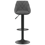 vidaXL Tabouret de bar Gris foncé Velours