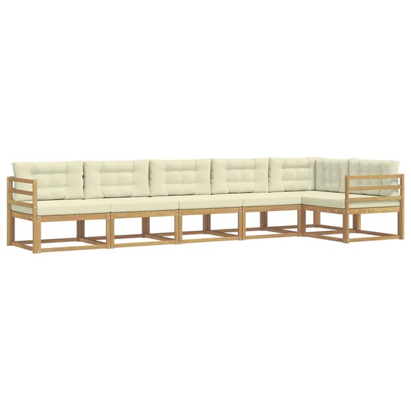 vidaXL Ensemble de canapés d'extérieur 4 pc Blanc et crème Polyester