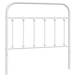 vidaXL Tête de lit métal blanc 100 cm