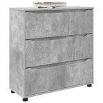 vidaXL Armoire de rangement Gris béton 80 x 31 x 81 cm