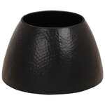 vidaXL Table basse martelée en aluminium Ø 50x30 cm noir