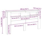 vidaXL Tête de lit à LED chêne artisanal 200x18 5x103 5 cm