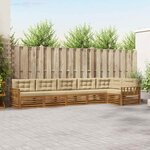 vidaXL Ensemble de canapés d'extérieur 6 Pièces Naturel et Beige