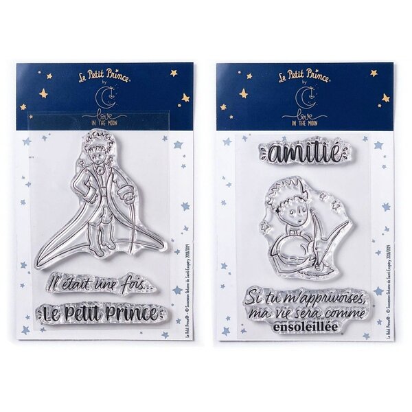 6 Tampons transparents Le Petit Prince Messages et Renard