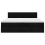 VidaXL Cadre de lit ottoman avec matelas noir 200x200cm tissu