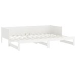 vidaXL Lit coulissant sans matelas blanc 2x(90x190) cm