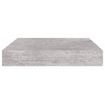 vidaXL Étagères murales flottantes 4 Pièces gris béton 23x23 5x3 8 cm MDF