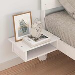 vidaXL Cadre de lit avec tête de lit Blanc 80 x 200 cm Pin massif