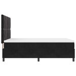 vidaXL Lit à ressort LED avec matelas Noir 140 x 200 cm tissu