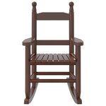 vidaXL Chaises à bascule enfants lot de 2 marron bois peuplier massif