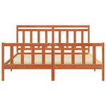 vidaXL Cadre de lit 2 Pièces Cire marron 205 5 x 185 5 x 100 cm