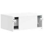 vidaXL Cabinet de chevet mural Blanc brillant 49 x 34 5 x 20 cm