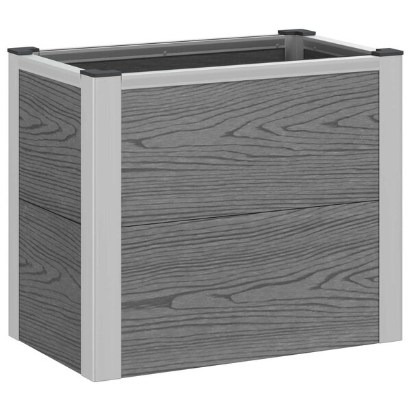 vidaXL Jardinière surélevée Gris 50 x 30 x 42 cm WPC et Aluminium