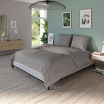 Housse de couette - 240 x 220 cm - Coton - Antibactérien - Taupe