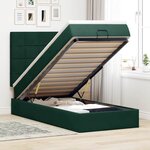 vidaXL Cadre de lit ottoman avec matelas vert foncé 80x200 cm velours