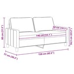vidaXL Canapé à 2 places Rouge bordeaux 140 cm Tissu