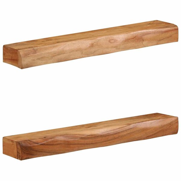 vidaXL Étagères murales 2 Pièces 80x17x8 cm bois massif d'acacia