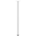vidaXL Pieds de table console 4 pièces Blanc 72-74 cm Acier