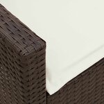 vidaXL Canapé de jardin avec coussins 5 places brun résine tressée