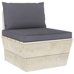 Vidaxl salon de jardin palette 6 pièces avec coussins épicéa imprégné