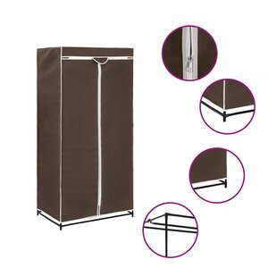 vidaXL Garde-robe Marron 75x50x160 cm