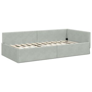 vidaXL Cadre de lit d'angle Autre Gris clair 100 x 200 cm