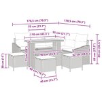 vidaXL Ensemble de canapé de jardin avec coussin 9 Pièces Gris